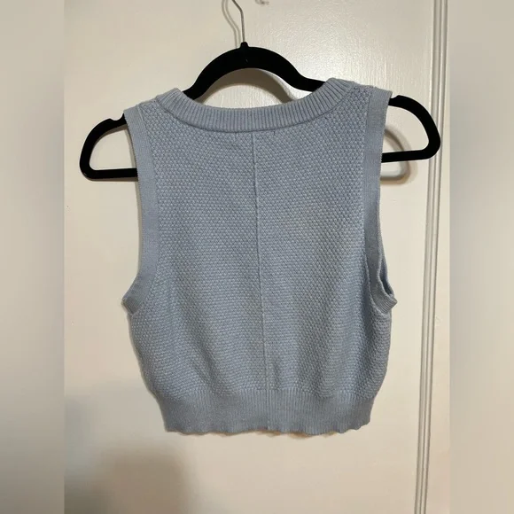 Sincerely Jules Blue Cable Knit Sweater Vest | Size M | EUC - Picture 3 of 3
